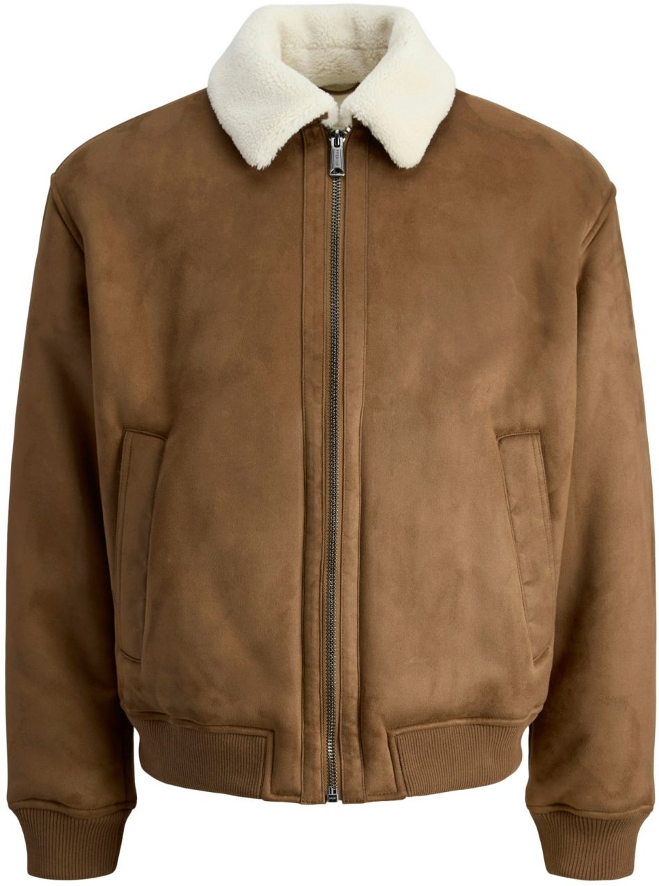 JACK & JONES Prechodná bunda 'JPRCCLUKE'  karamelová / biela