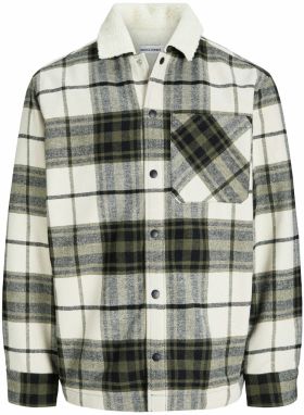 JACK & JONES Prechodná bunda 'JJZAC'  olivová / čierna / biela