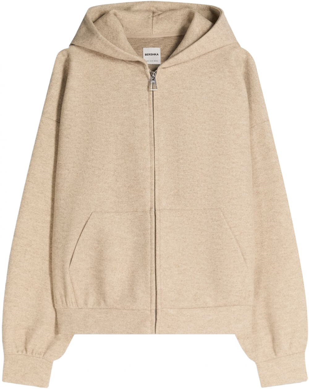 Bershka Tepláková bunda  piesková