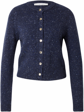 Abercrombie & Fitch Kardigán  modrá / námornícka modrá / biela