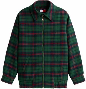 Tommy Jeans Prechodná bunda  zelená