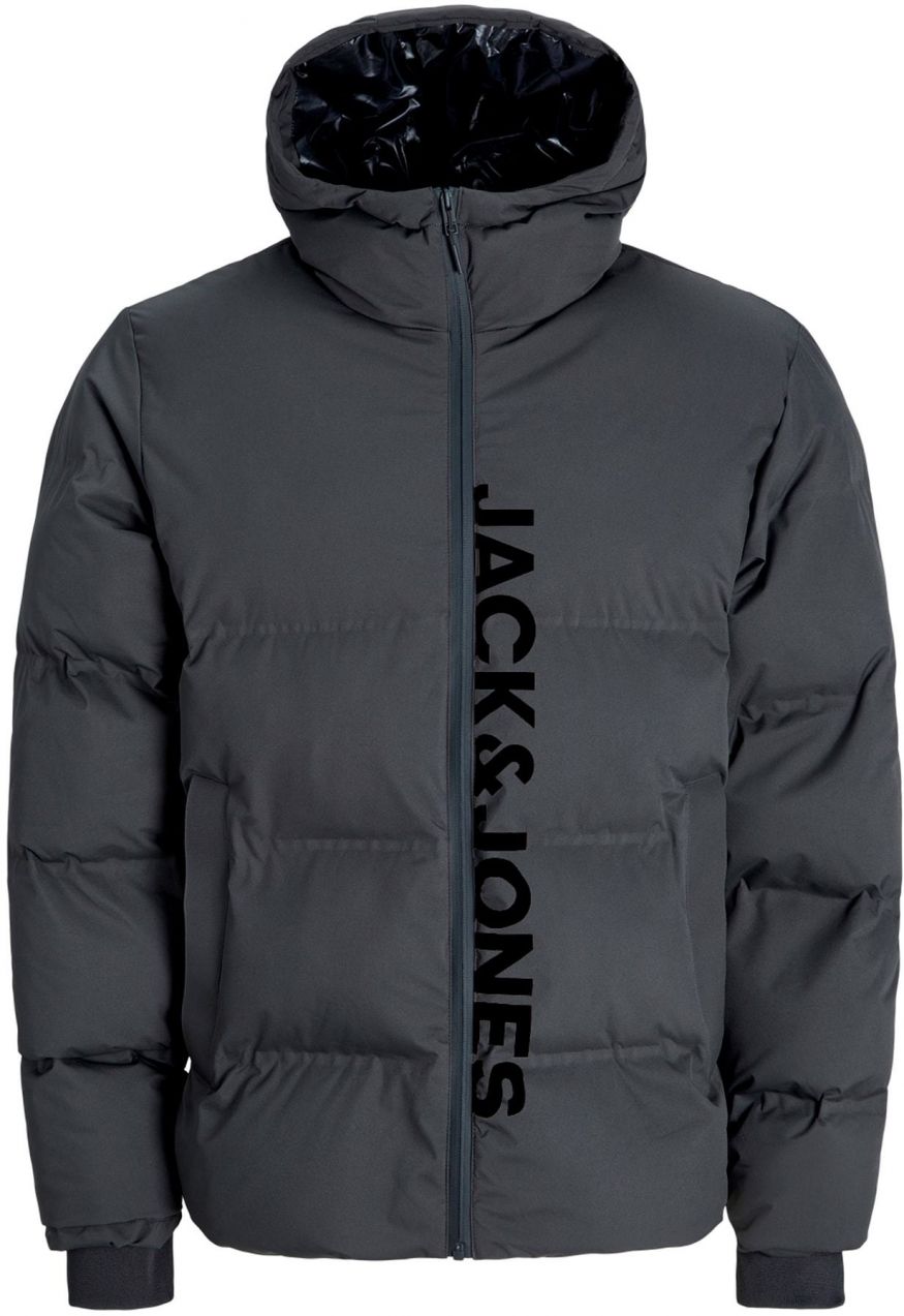 JACK & JONES Zimná bunda 'JJKAITO'  tmavosivá / čierna