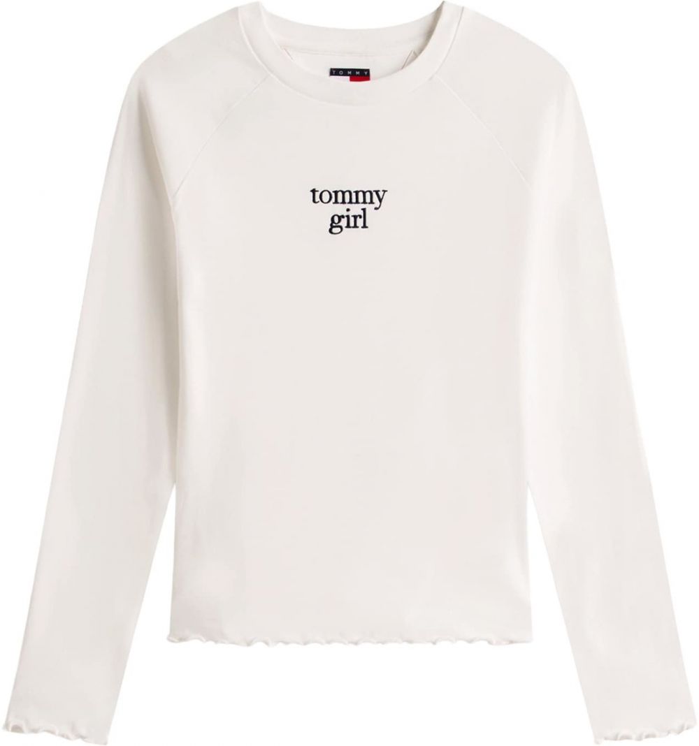 Tommy Jeans Tričko  krémová / čierna