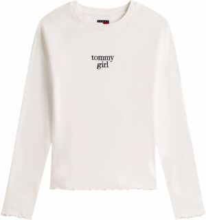 Tommy Jeans Tričko  krémová / čierna