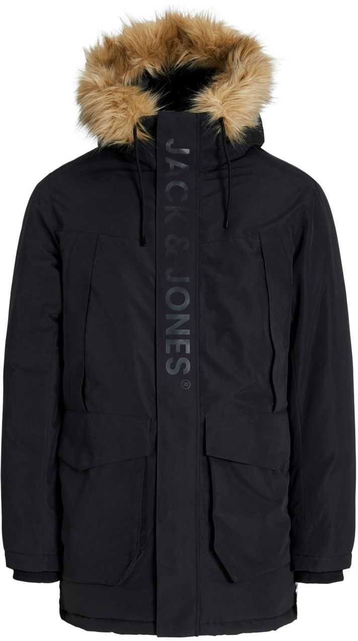 JACK & JONES Zimná parka 'JJCAMP'  čierna