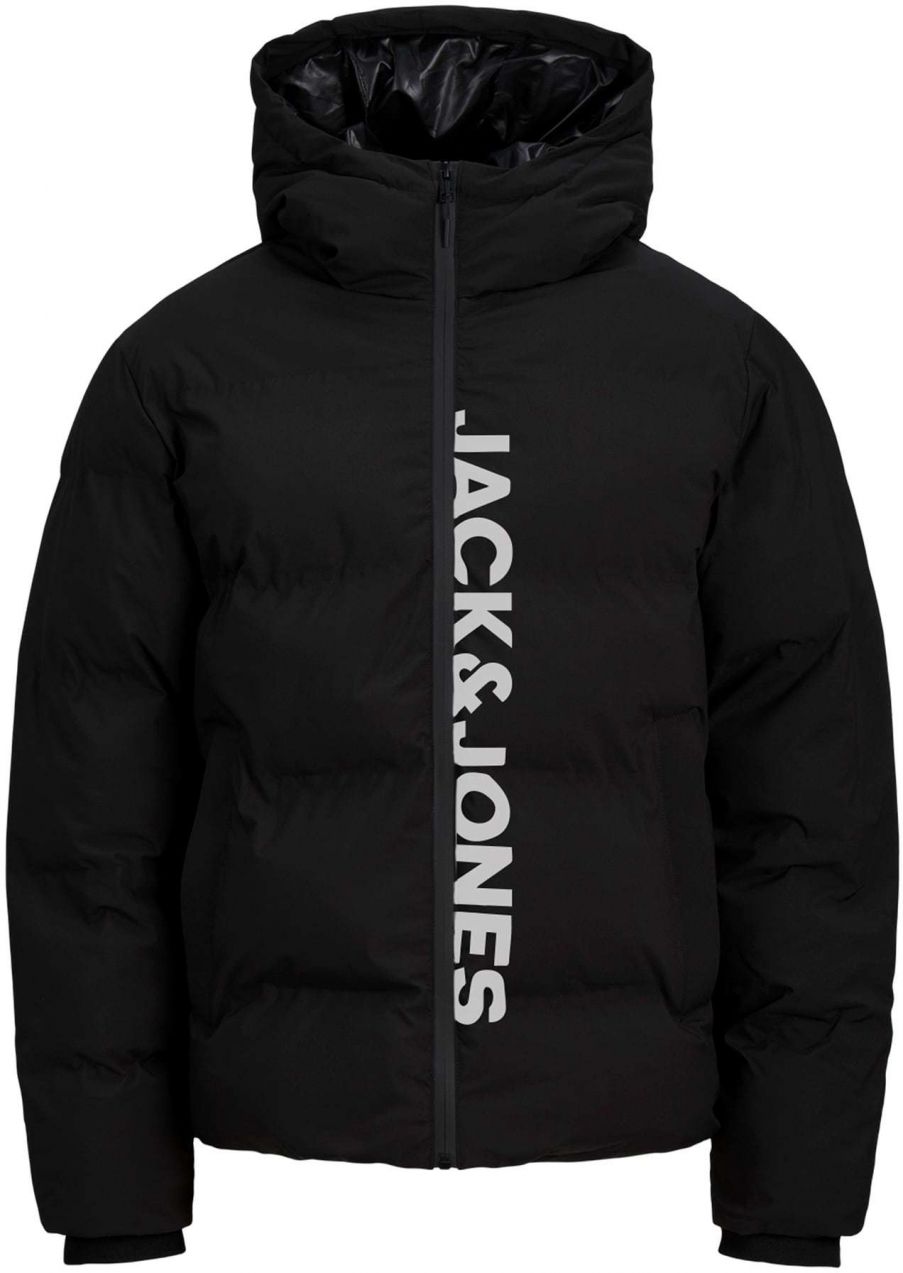 JACK & JONES Zimná bunda 'JJKAITO'  čierna / biela