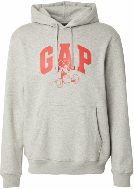 GAP Mikina 'DISNEY x GAP'  svetlosivá / mandarínková