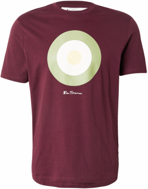 Ben Sherman Tričko 'Signature Target'  slonová kosť / olivová / svetlooranžová / vínovo červená