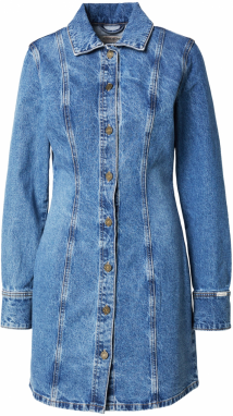 GUESS JEANS Košeľové šaty  modrá denim