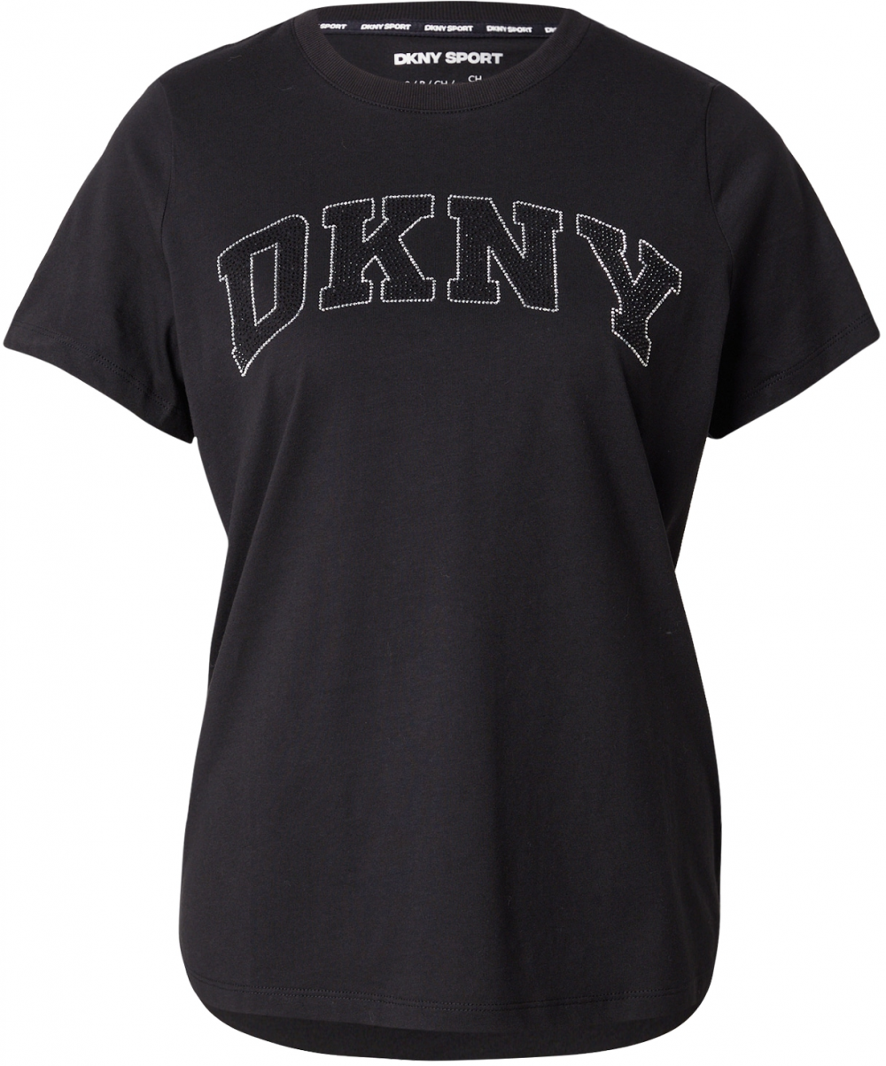 DKNY Performance Funkčné tričko  čierna / strieborná