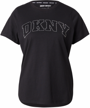 DKNY Performance Funkčné tričko  čierna / strieborná
