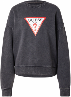GUESS JEANS Mikina  grafitová / jasne červená / čierna / biela