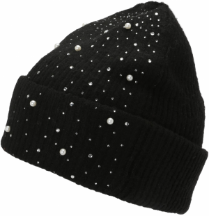 MYLAVIE by Sarah Harrison Čiapky 'Knitted hat with glitter'  čierna