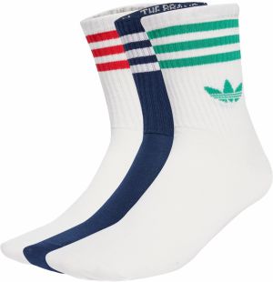 ADIDAS ORIGINALS Ponožky '3-Stripes Crew 3 Pairs'  námornícka modrá / zelená / červená / biela
