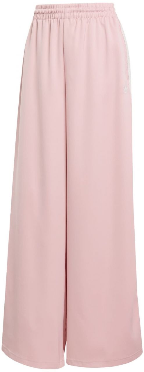 ADIDAS ORIGINALS Nohavice 'adidas Originals Satin Wide Leg Pants Ruffle'  ružová / biela