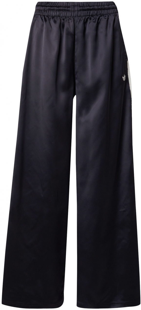 ADIDAS ORIGINALS Nohavice 'adidas Originals Satin Wide Leg Pants Ruffle'  čierna / biela