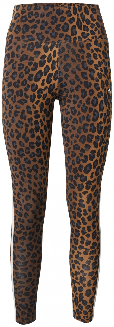 ADIDAS ORIGINALS Legíny 'Leopard 3-Stripes'  pueblo / grafitová / čierna / biela