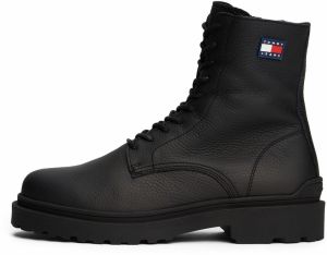 Tommy Jeans Šnurovacie čižmy  čierna