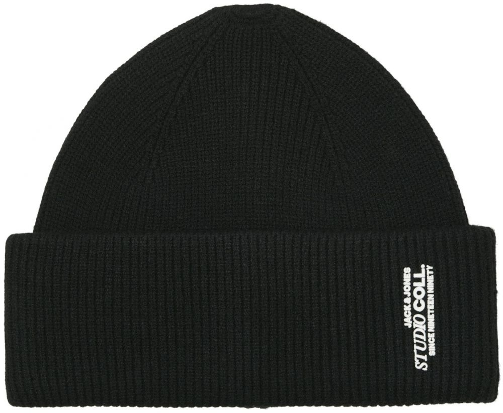 JACK & JONES Čiapky 'JACCOLL'  čierna / biela