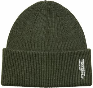 JACK & JONES Čiapky 'JACCOLL'  tmavozelená / biela