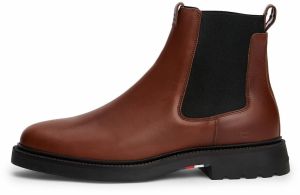 TOMMY HILFIGER Chelsea čižmy  gaštanová / čierna