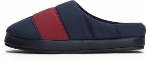 TOMMY HILFIGER Papuče  tmavomodrá / bordová / biela