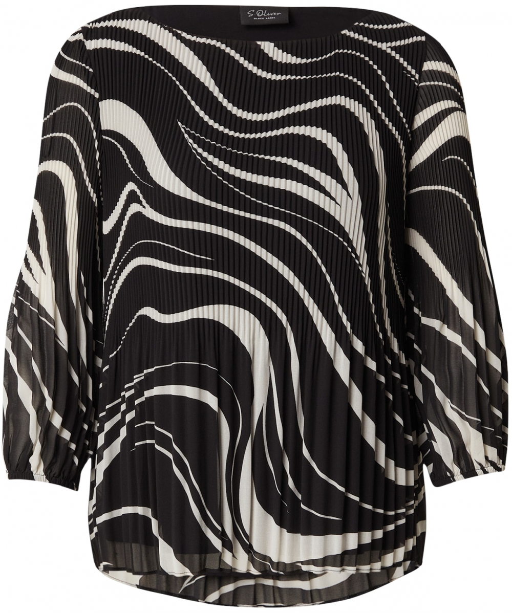 s.Oliver BLACK LABEL Blúzka  čadičová / čierna