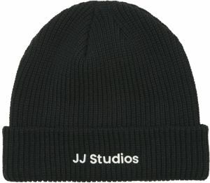 JACK & JONES Čiapky 'JACSOHO'  čierna / biela