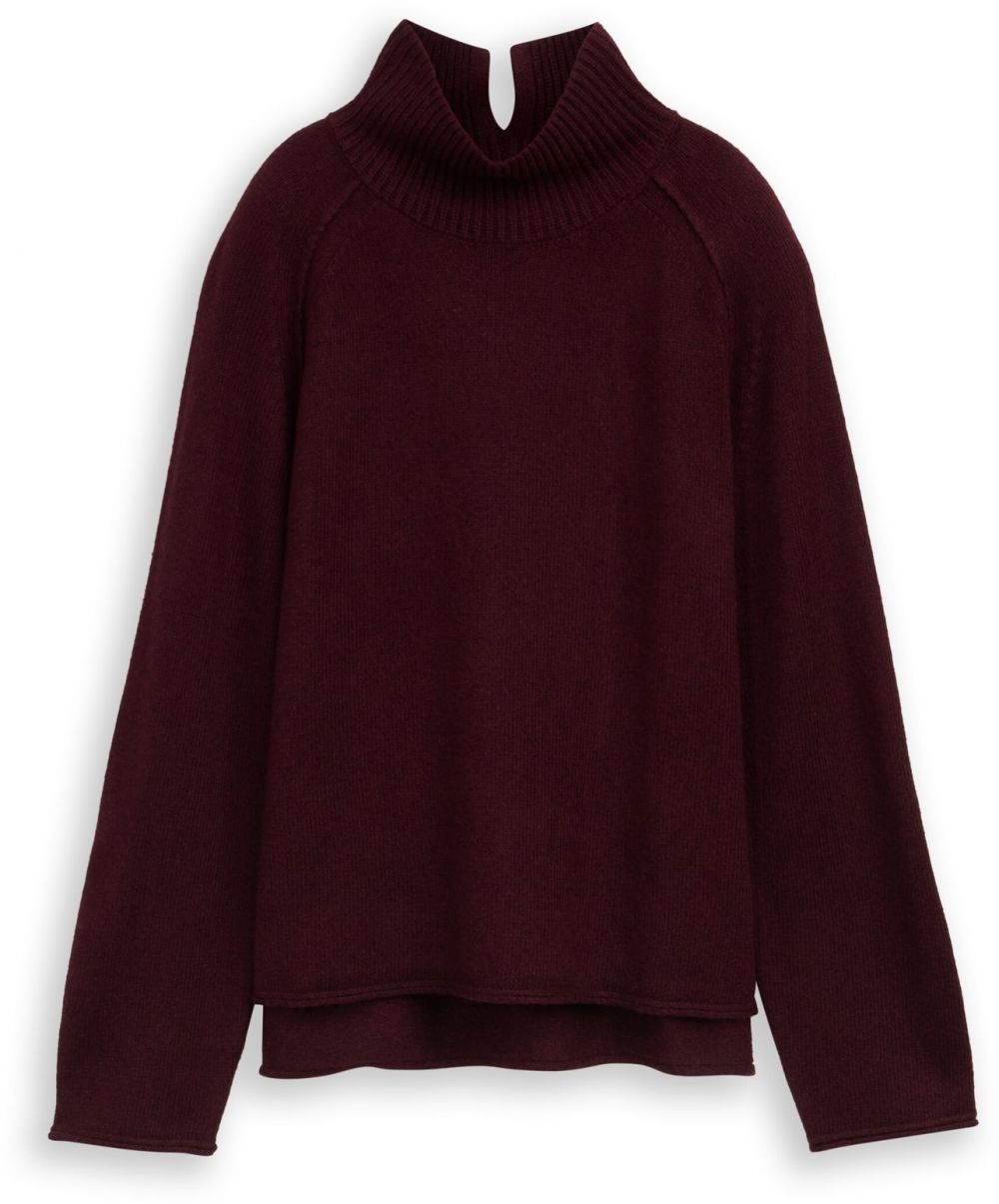 TOM TAILOR Sveter  burgundská