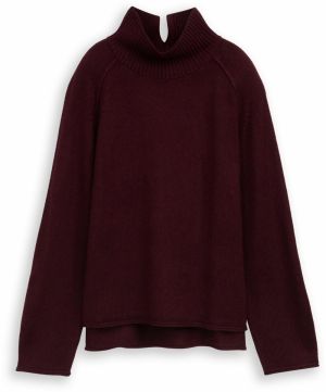 TOM TAILOR Sveter  burgundská