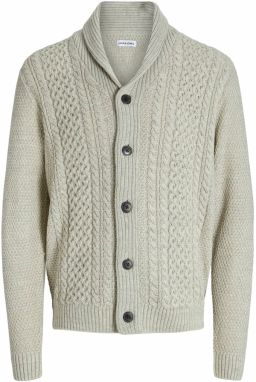 JACK & JONES Kardigán 'JJPAUL'  biela melírovaná