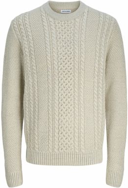 JACK & JONES Sveter 'JJPAUL'  biela ako vlna