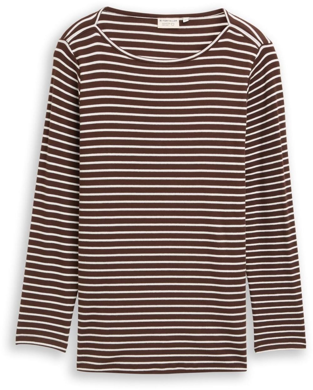 Tom Tailor Women + Tričko  čokoládová / biela