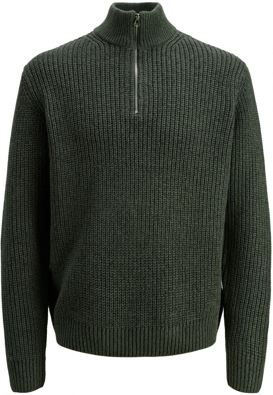 JACK & JONES Sveter 'JORBLEECKER'  tmavozelená