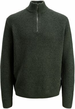 JACK & JONES Sveter 'JORBLEECKER'  tmavozelená