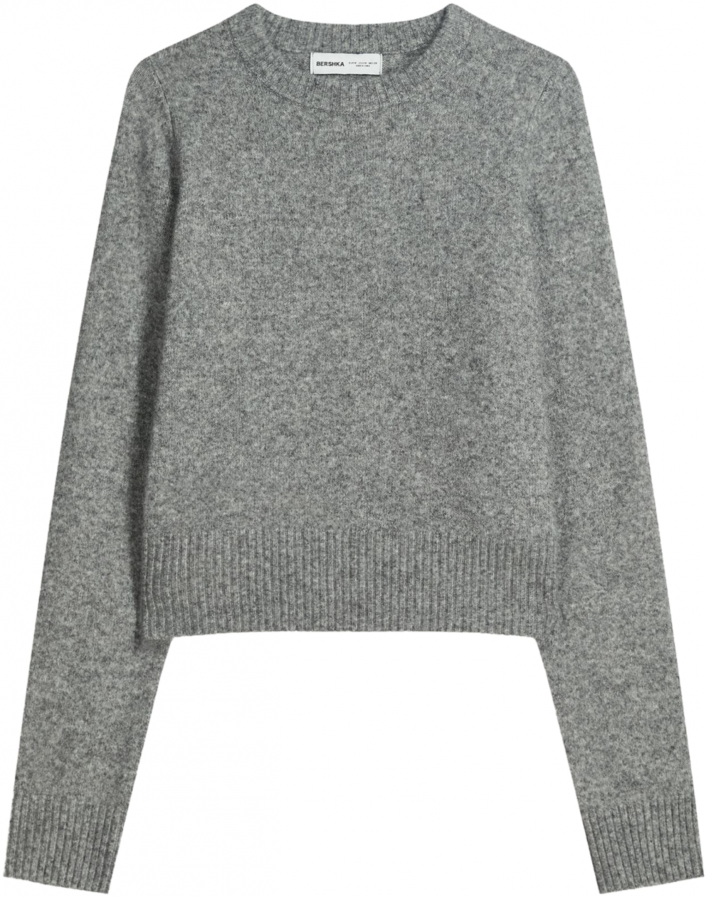Bershka Sveter  sivá melírovaná
