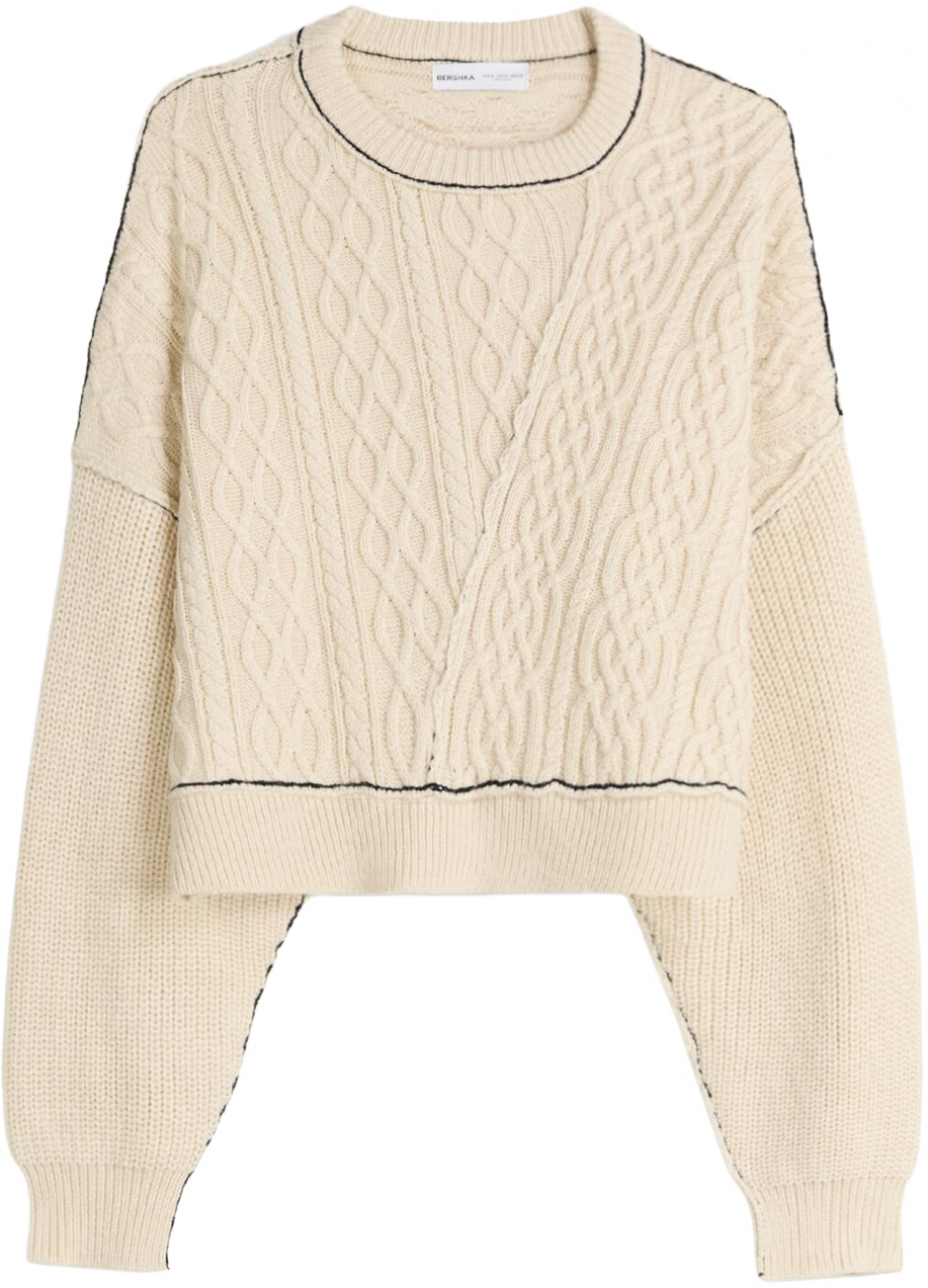 Bershka Sveter  nebielená