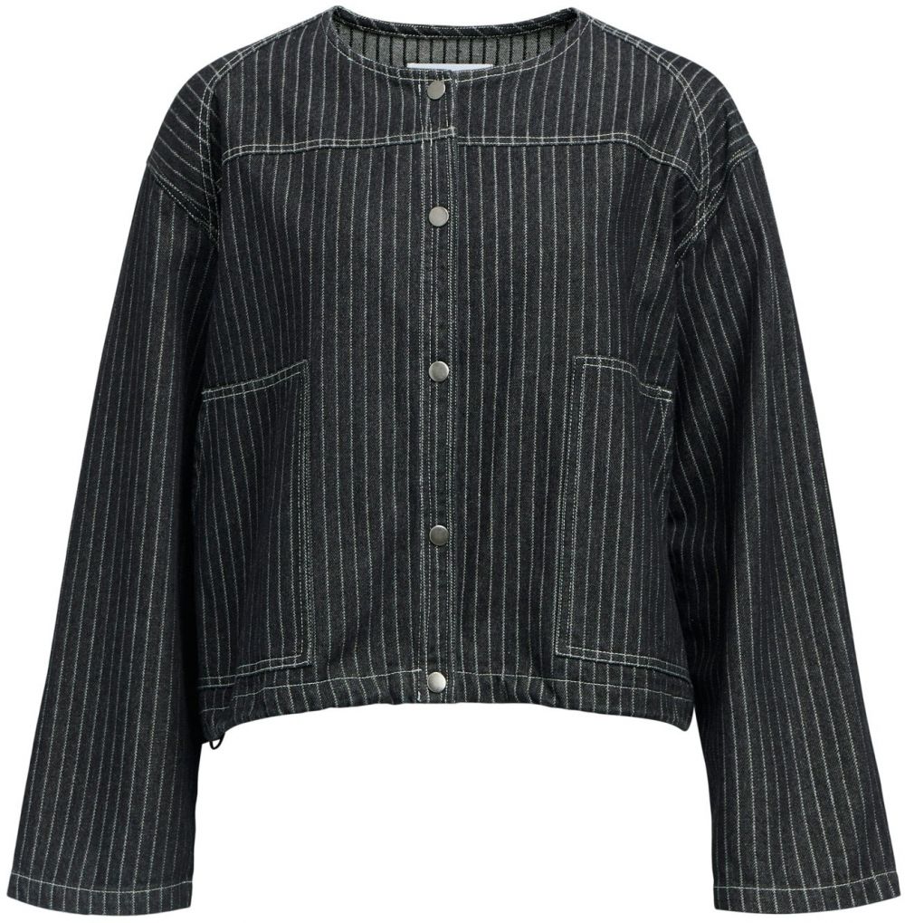 OBJECT Prechodná bunda 'OBJAMY'  čierny denim / biela