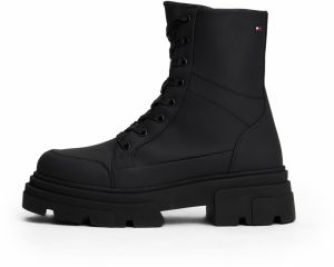 TOMMY HILFIGER Šnurovacie členkové čižmy  čierna