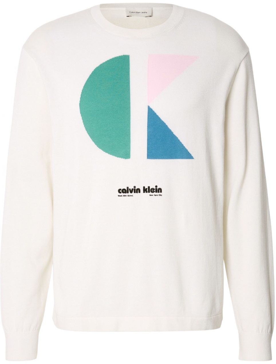 Calvin Klein Jeans Sveter  nebielená / kráľovská modrá / nefritová / ružová