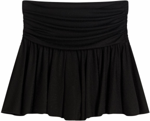 Bershka Sukňa  čierna / strieborná