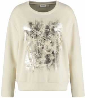 GERRY WEBER Tričko  krémová / strieborná