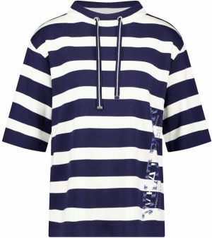 GERRY WEBER Tričko  tmavomodrá / opálová / strieborná / biela
