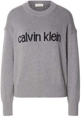 Calvin Klein Jeans Sveter  sivá / čierna