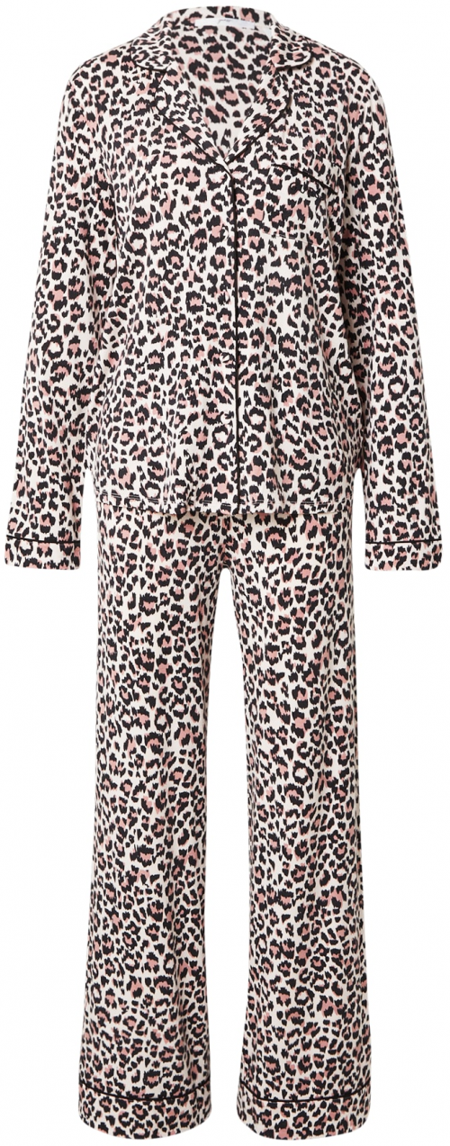 GUESS Pyžamo 'SASHA'  kapučíno / čierna / biela