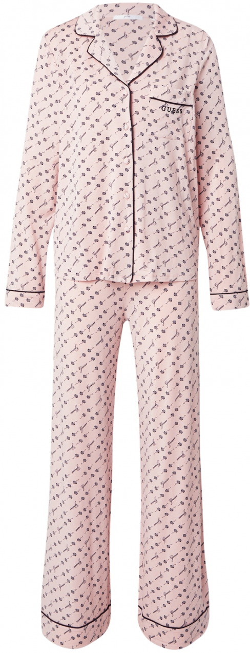 GUESS Pyžamo 'SASHA'  ružová / čierna