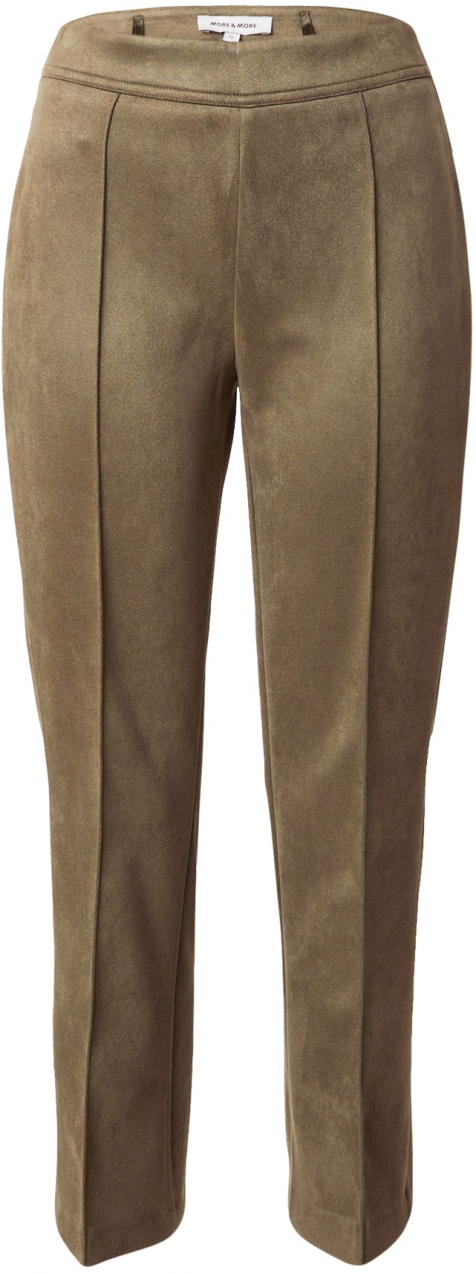 MORE & MORE Nohavice 'Alcantara'  kaki