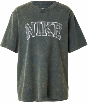 Nike Sportswear Tričko 'LUXE'  olivová / čierna / biela