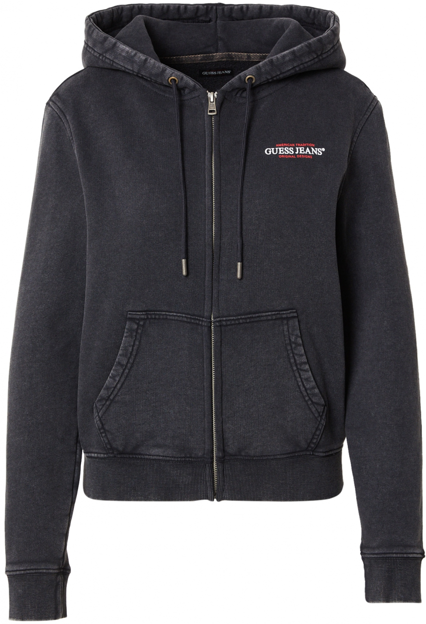 GUESS JEANS Tepláková bunda 'MINI AMERICA'  červená / čierna / biela