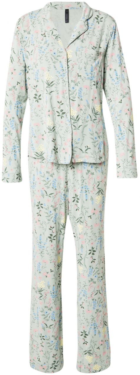 Hunkemöller Pyžamo  azúrová / pastelovo zelená / tmavozelená / ružová